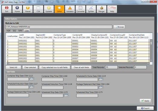 DAT-MAIL Prep Ultra Editor Software App