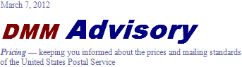 DMM Advisory Notice for Mailers