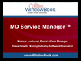 MD Service Manager&trade;: Automating your PostalOne!&reg; Activities (Installation and Configuration Information)