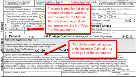 Mobile Postage Statement Incentive
