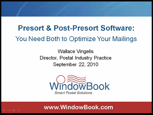 Presort and Post-Presort Software 9/22/10