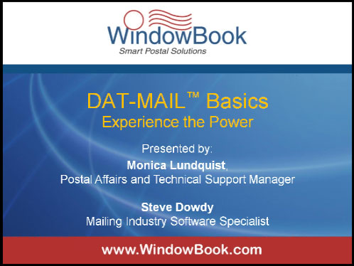DAT-MAIL&trade; Basics - 05/09/13