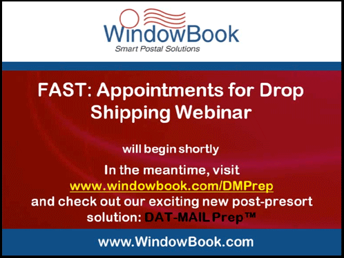 FAST: Appointments for Drop Shipping 09/08/11