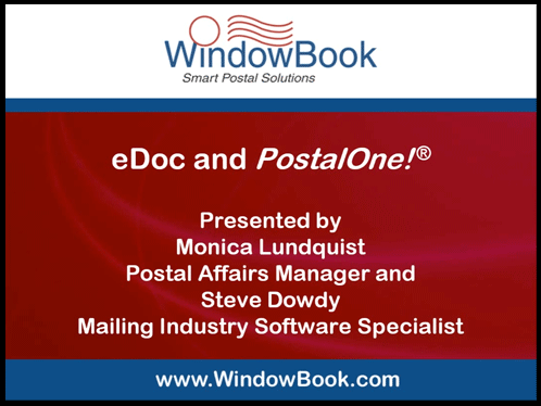 eDoc and PostalOne!&reg; 02/08/11